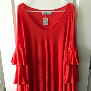 Free People ruffled dress.